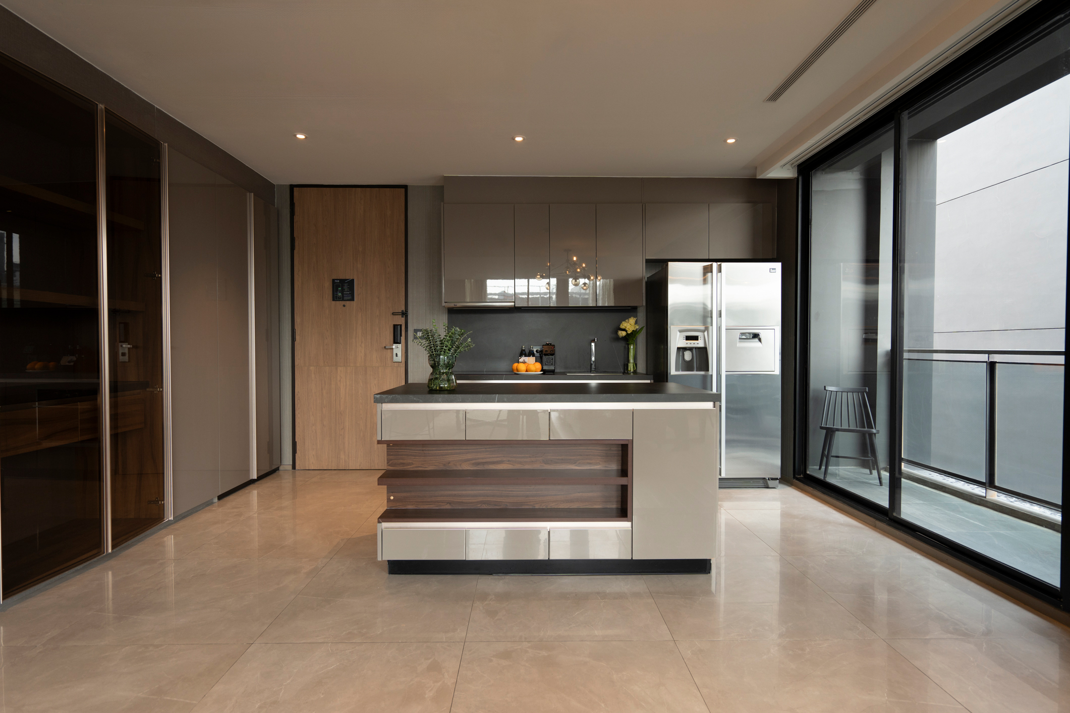 Fully equipped kitchen in a Walton Suites Sukhumvit Bangkok two bedroom suite